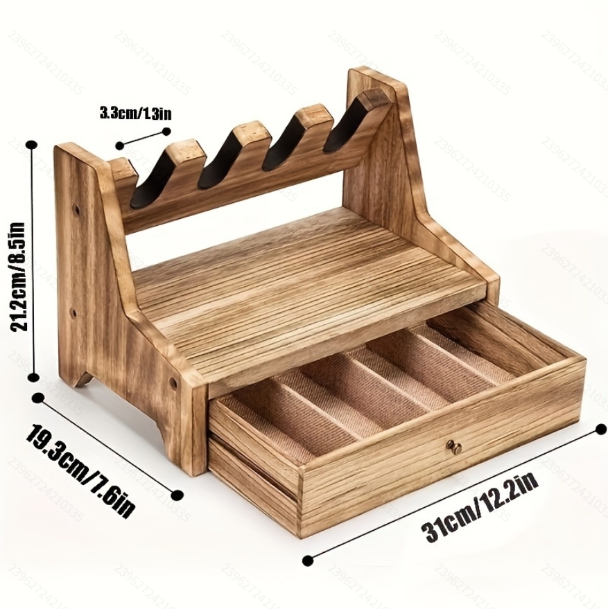 Men Accessories Drawer - Supporto per pistola in legno massello