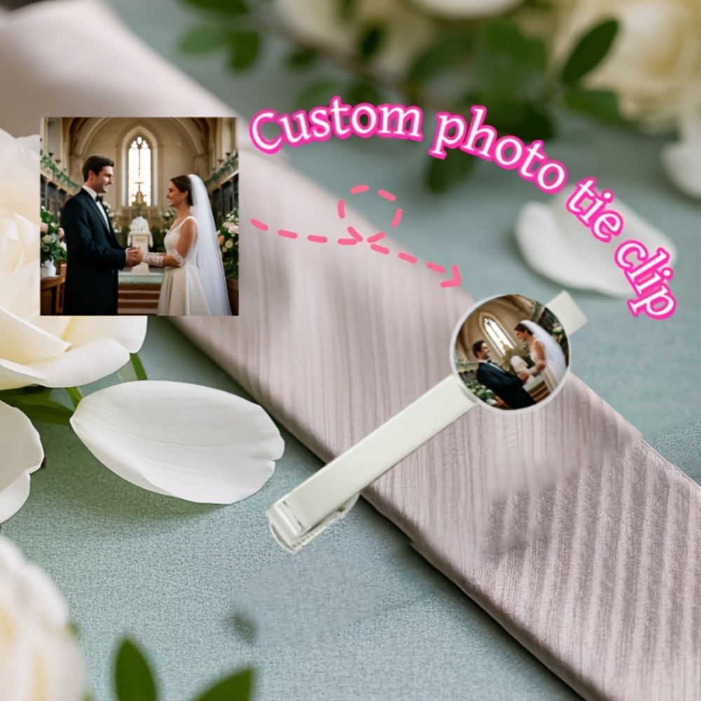 Men Accessories Photos - Fermacravatta Personalizzato con Foto e Testo
