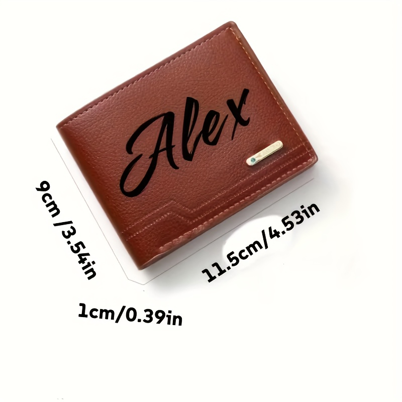Testo e iniziali personalizzab - Bifold Leather Wallet recensione e prezzo