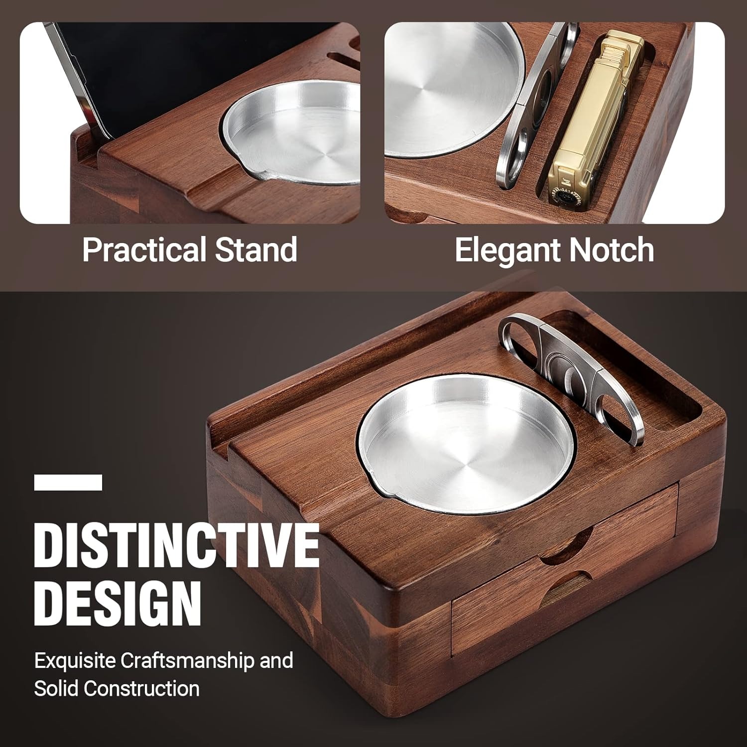Posacenere in Legno con Suppor - Men Accessories Drawer recensione e prezzo