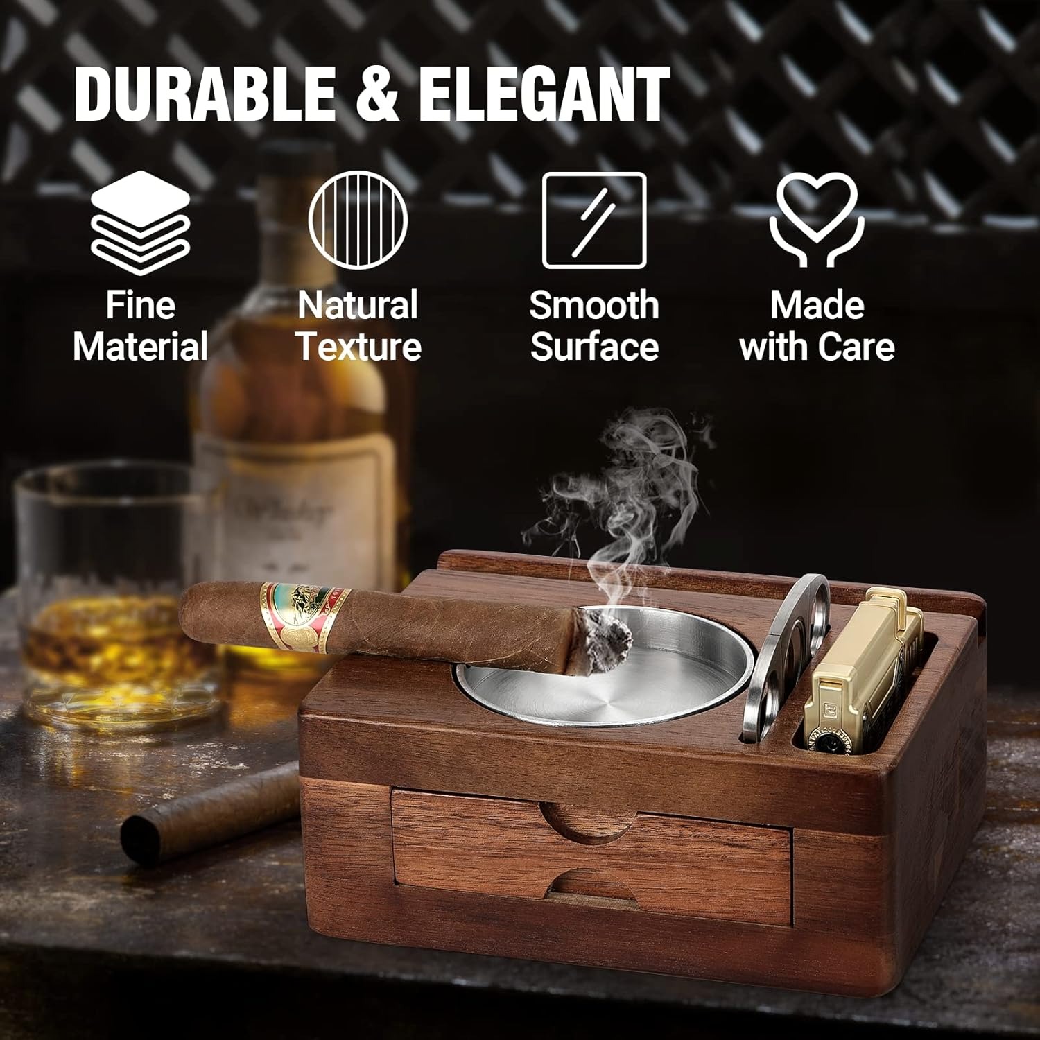 Posacenere in Legno con Suppor - Men Accessories Drawer recensione e prezzo