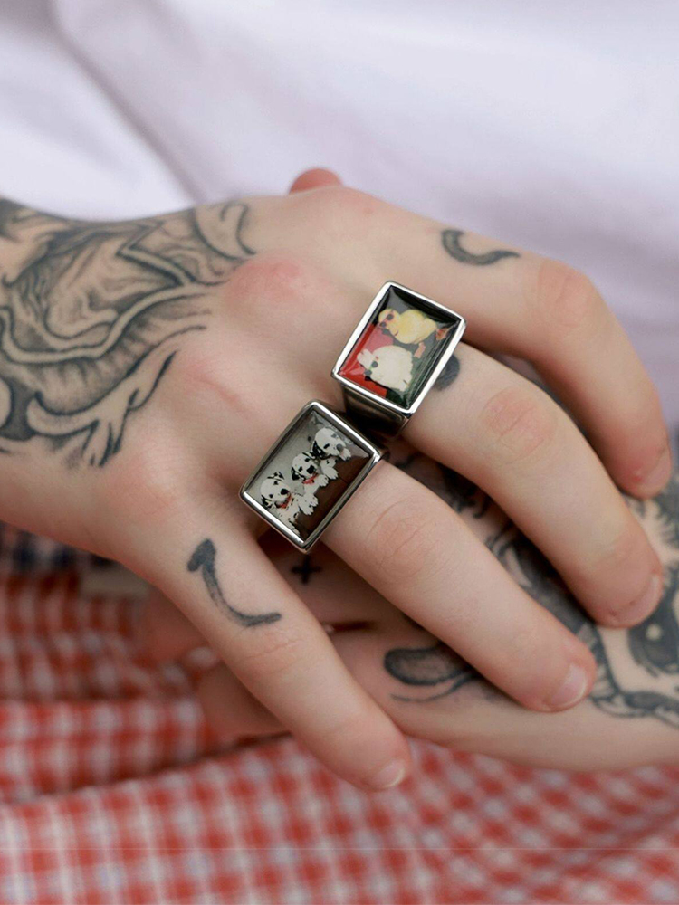 Anello con stampa cucciolo di  - Men Accessories Photos recensione e prezzo