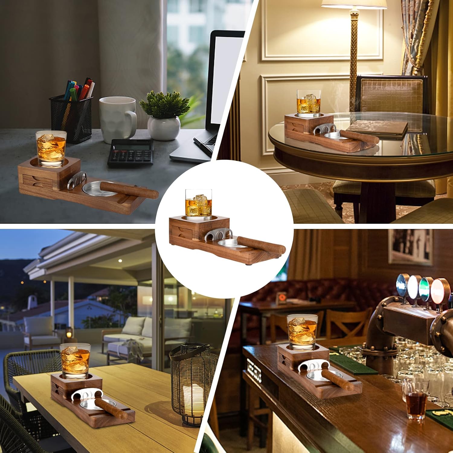 Posacenere in legno con taglia - Men Accessories Drawer recensione e prezzo