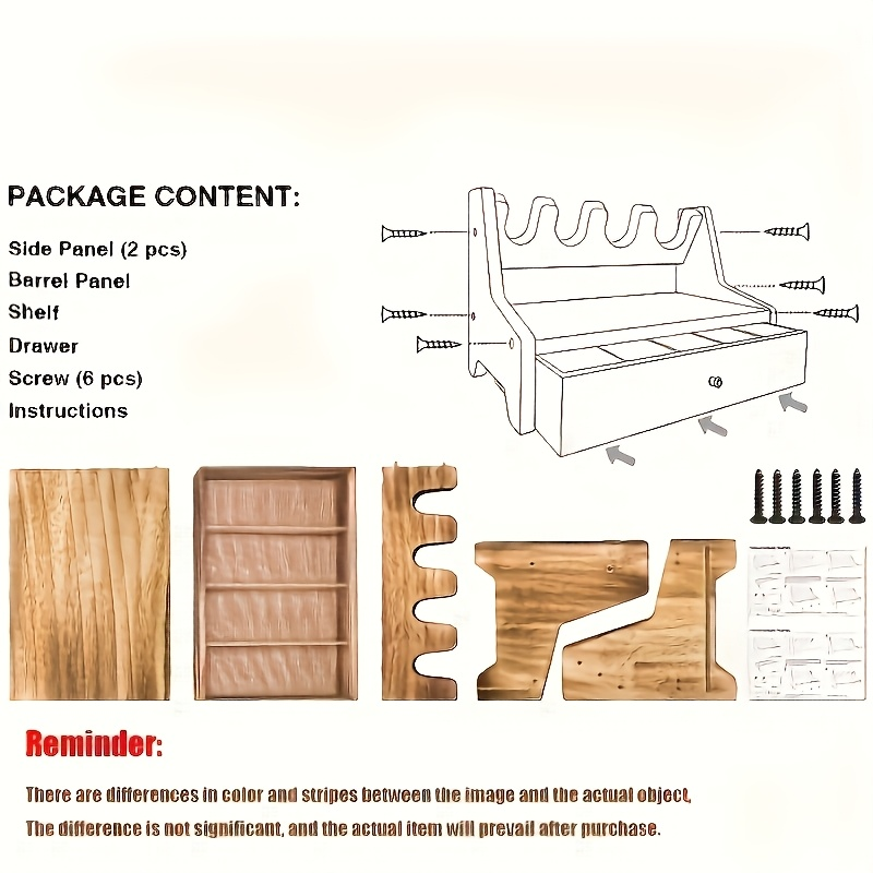 Supporto per pistola in legno  - Men Accessories Drawer recensione e prezzo