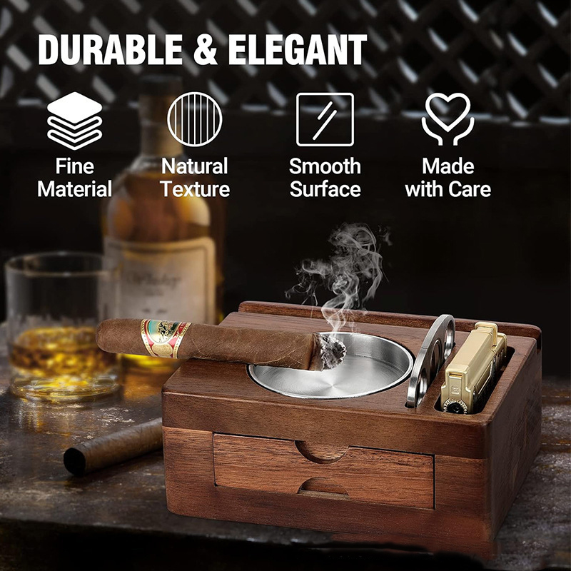 Posacenere per sigari in legno - Men Accessories Drawer recensione e prezzo